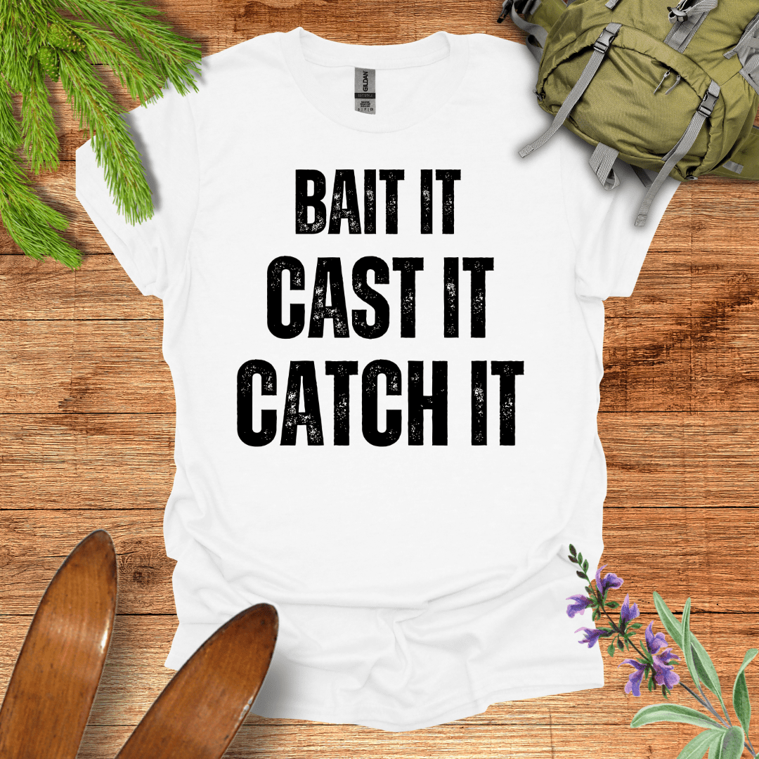 Bait Cast Catch T-Shirt White / S
