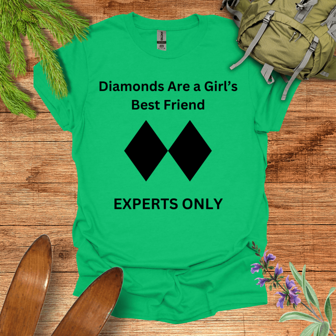 Black Diamonds Skiing T-Shirt Irish Green / S
