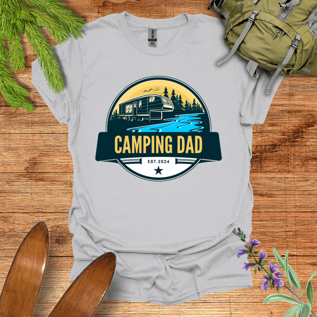 Camping Dad T-Shirt Ice Grey / S