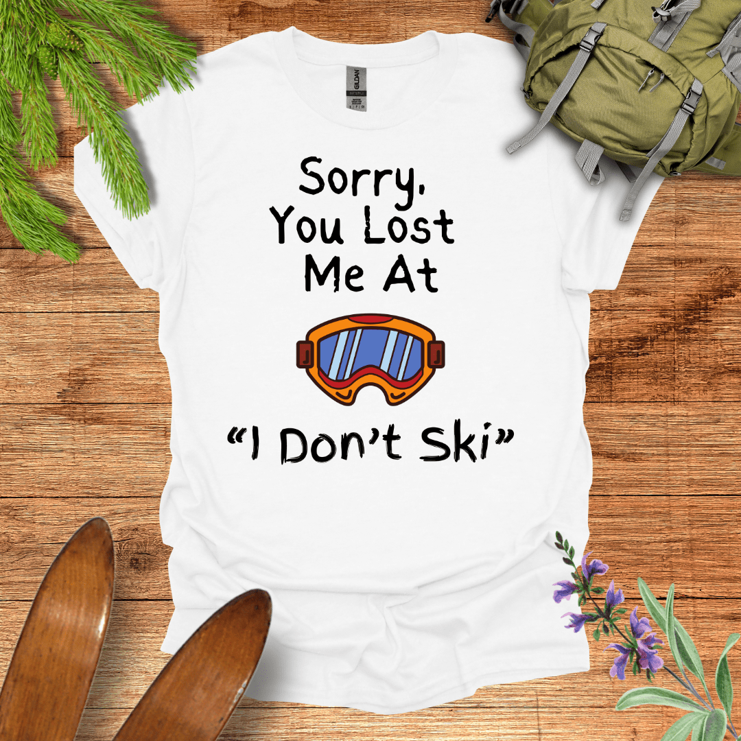 Can't Relate Skiing T-Shirt White / S