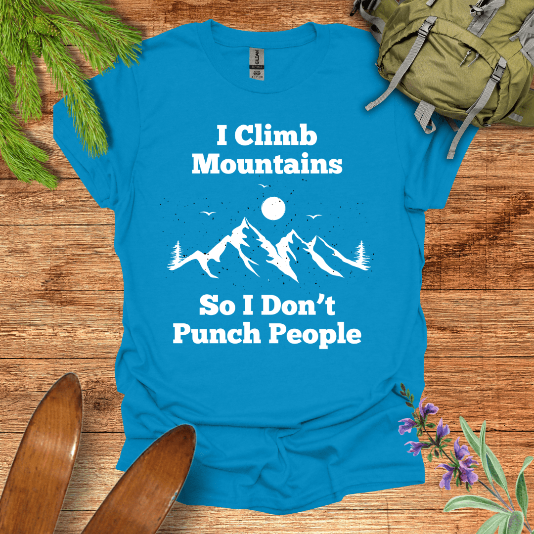 Climb Mountains T-Shirt Sapphire / S
