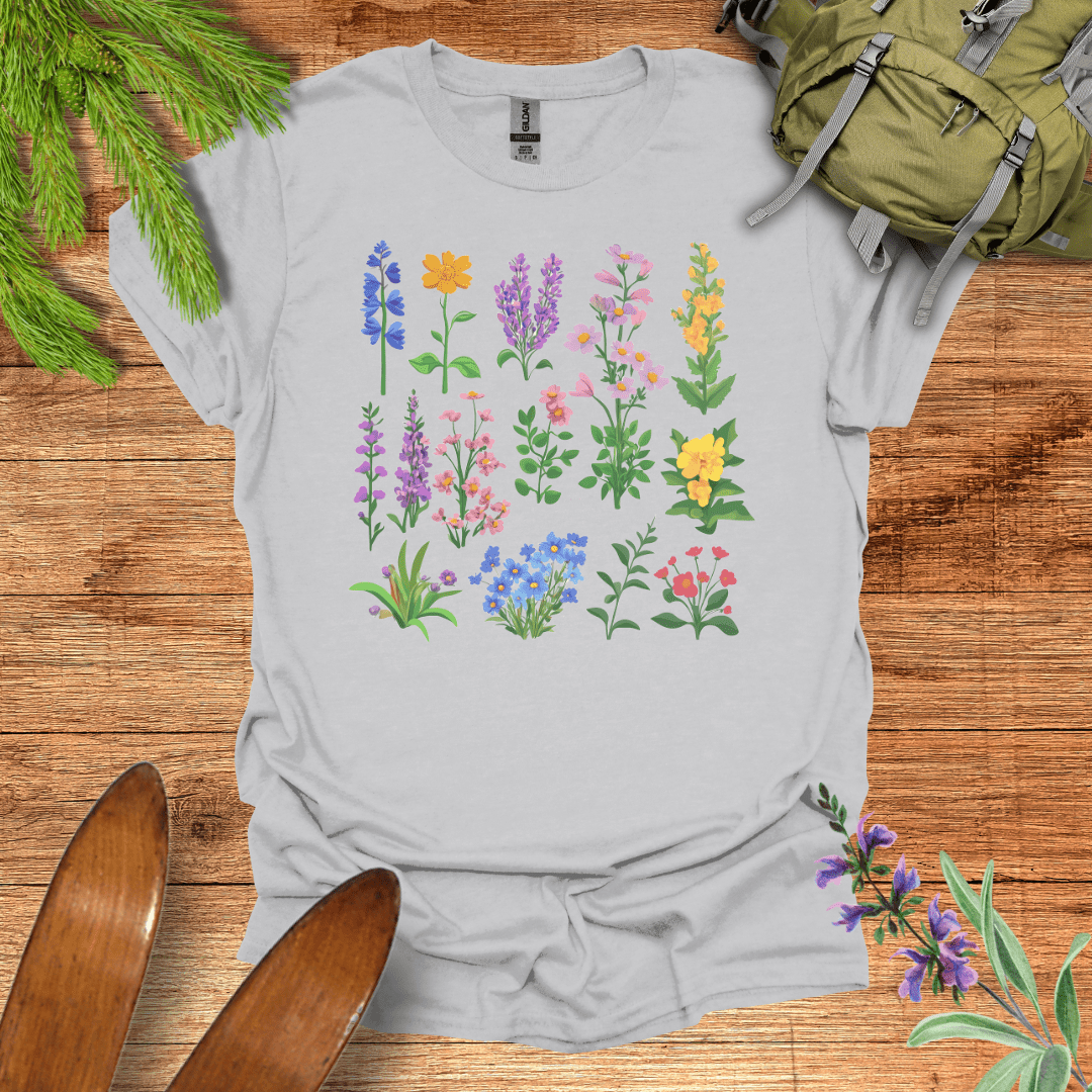 Colorado Wildflowers T-Shirt Ice Grey / S