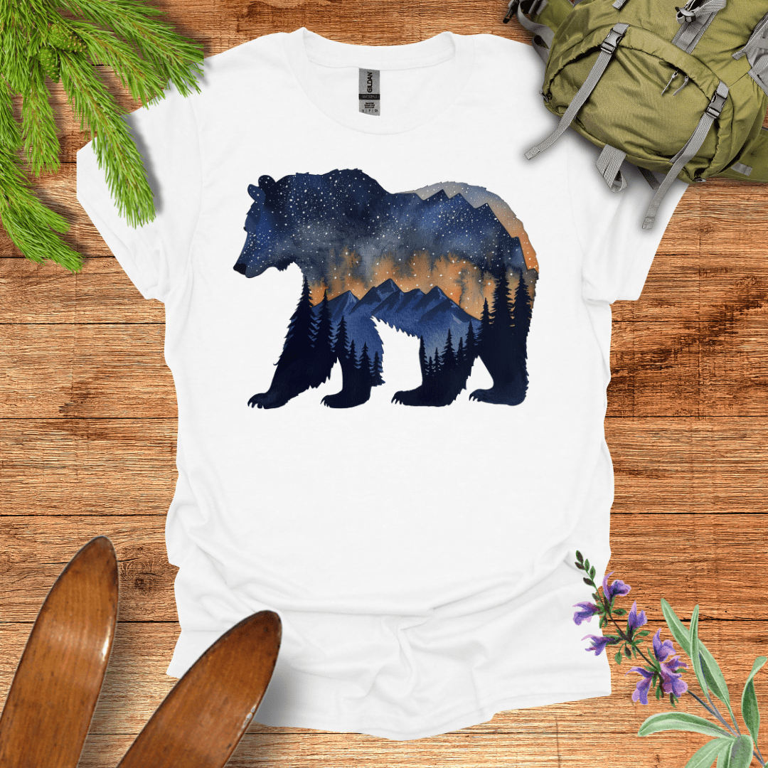 Cosmic Guardian Bear T-Shirt White / S