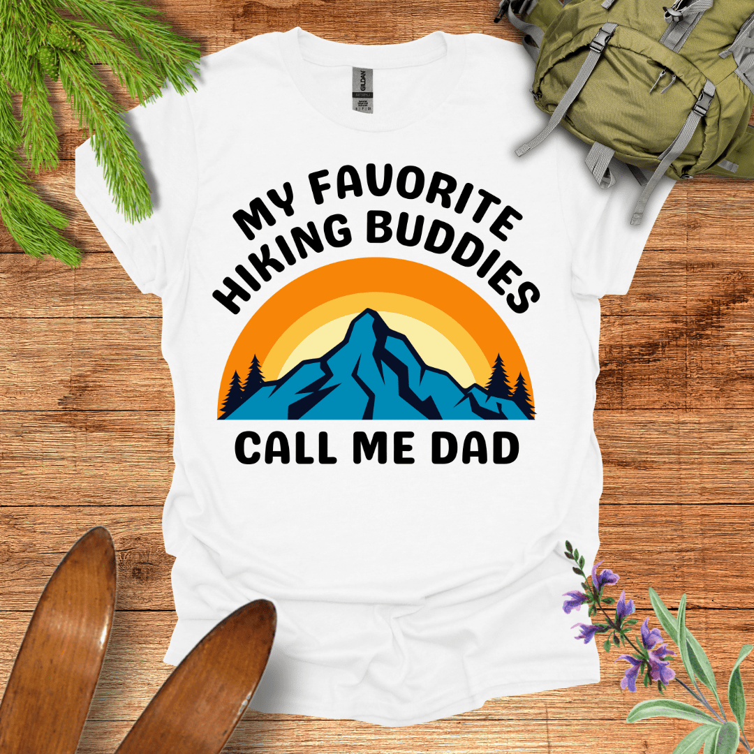 Dad Hiking Buddy T-Shirt White / S