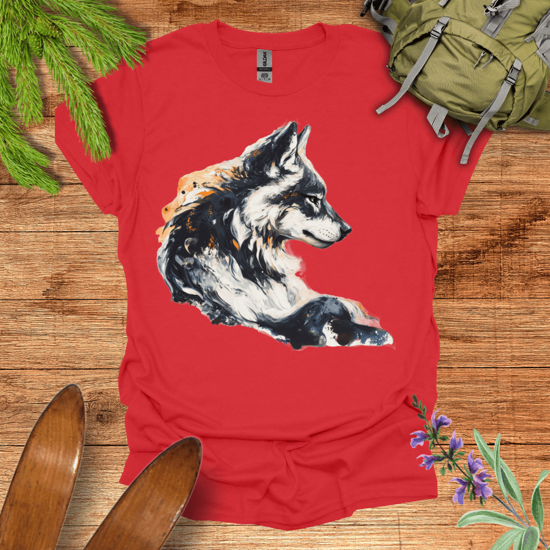 Ethereal Wolf T-Shirt Red / S