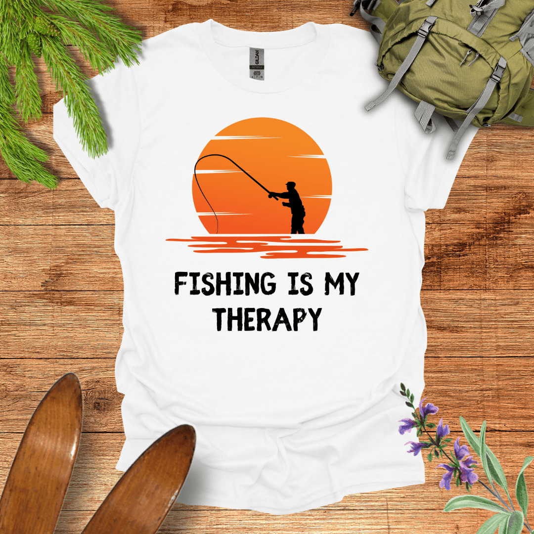Fishing Therapy T-Shirt White / S