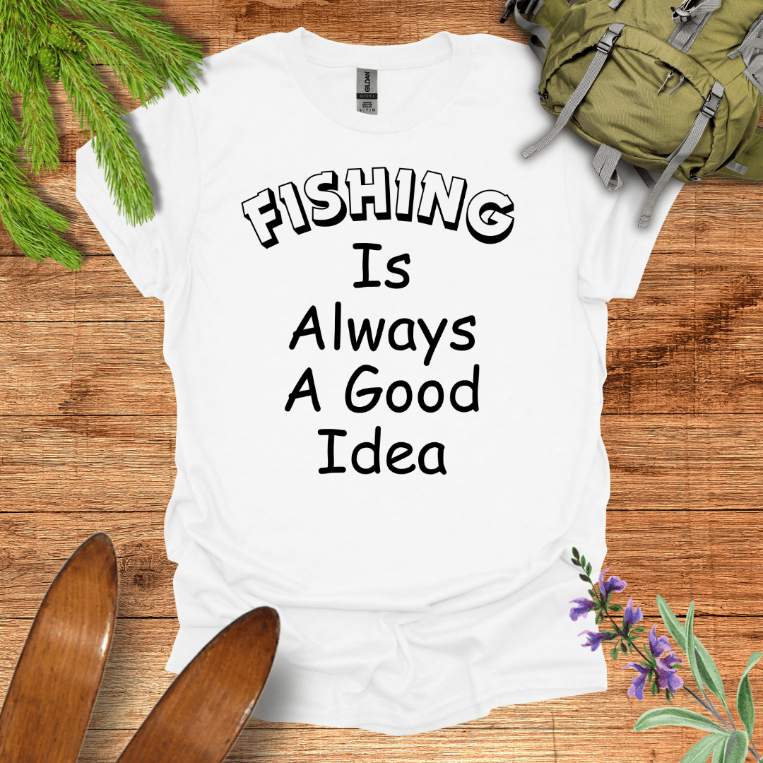 Good Idea Fishing T-Shirt White / S