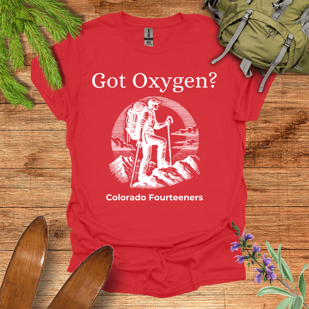Got Oxygen? Hiking T-Shirt Red / S