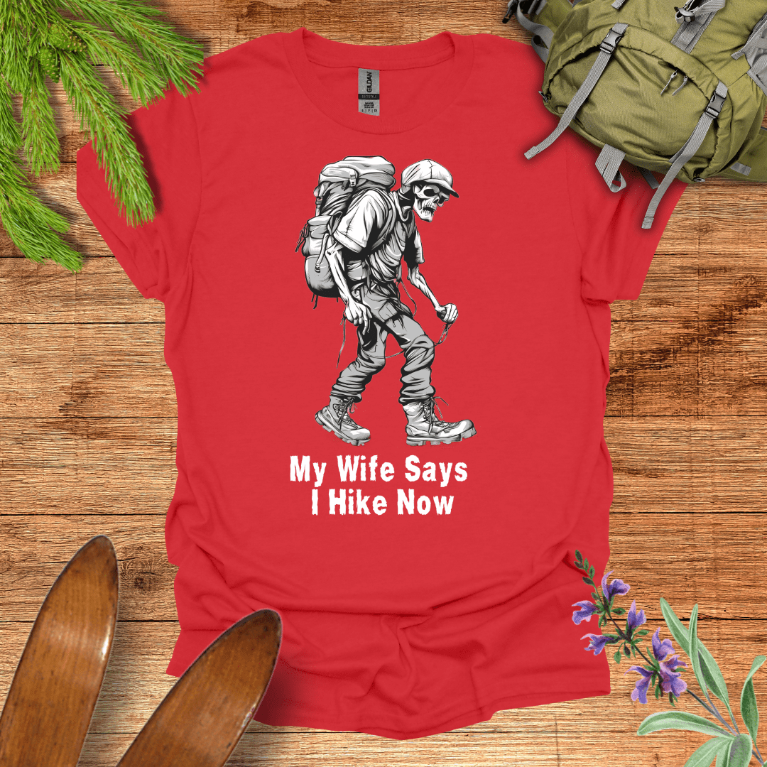 Grim Hiker Hiking T-Shirt Red / S