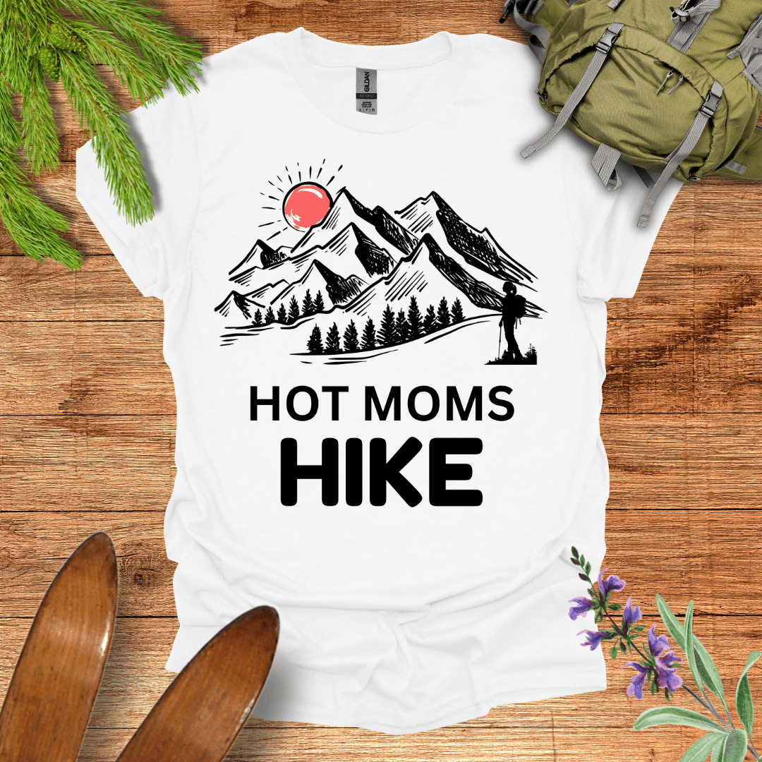 Hot Moms Hike T-Shirt White / S