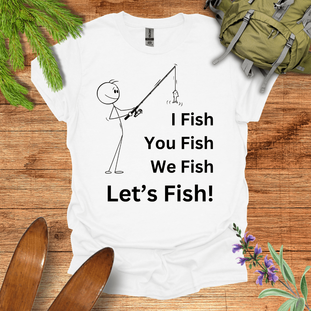 Let's Fish T-Shirt White / S