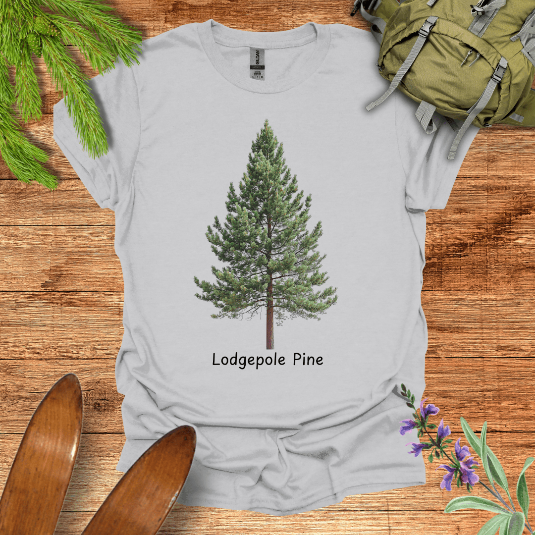 Lodgepole Pine Tree T-Shirt Ice Grey / S