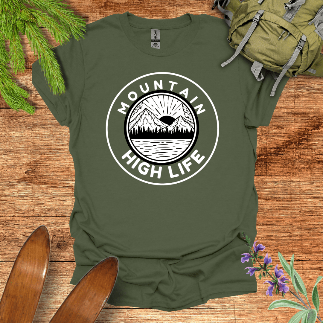 Mountain High Life T-Shirt Military Green / S