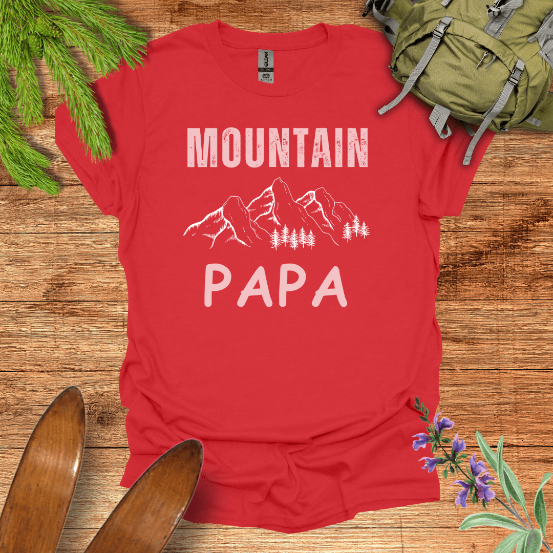 Mountain Papa T-Shirt Red / S