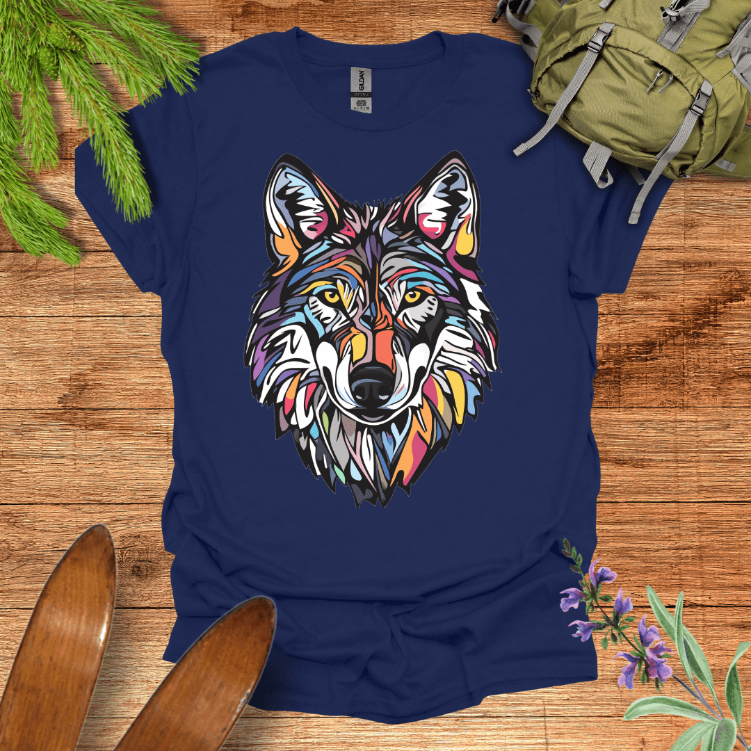 Prismatic Wolf T-Shirt Navy / S