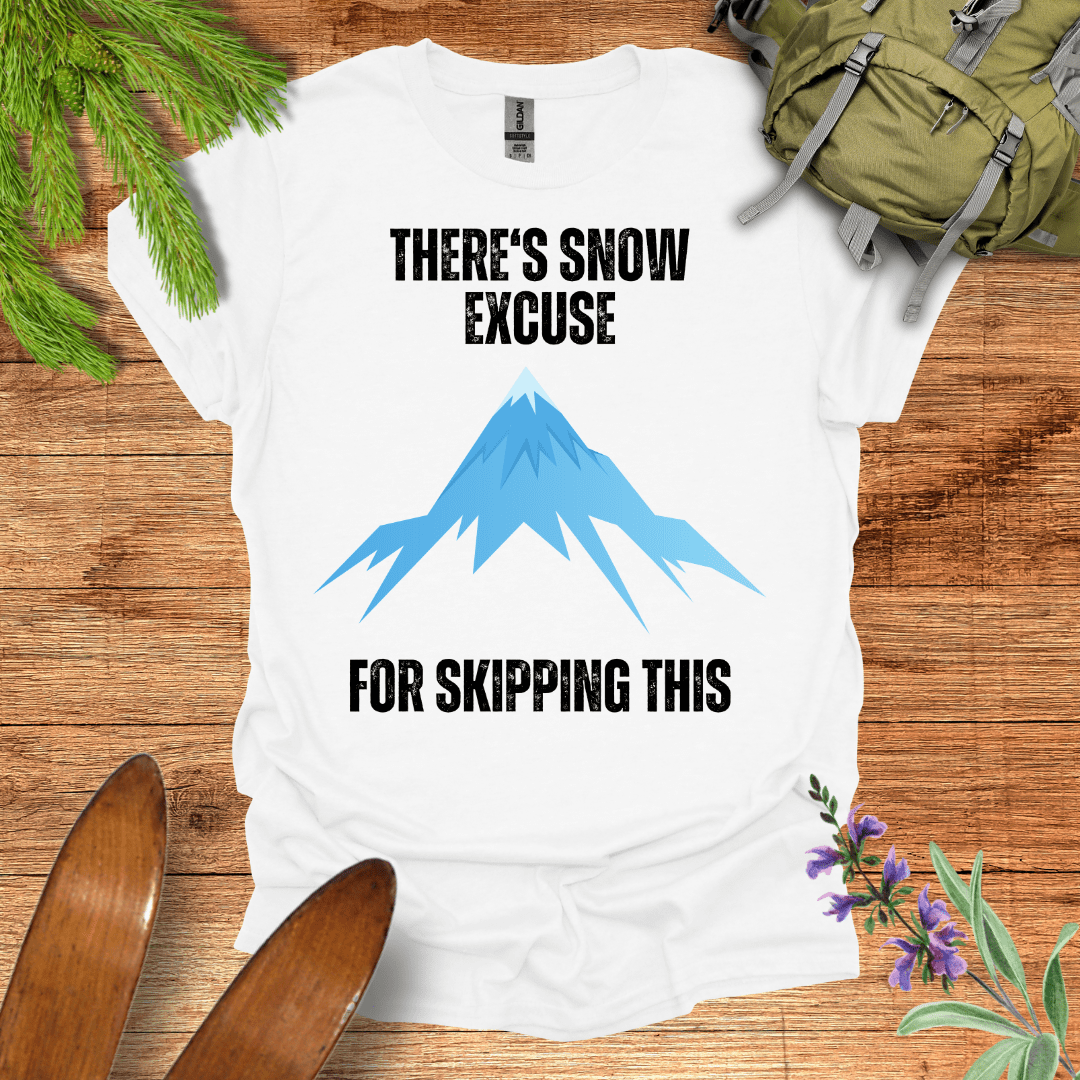 Snow Excuse Mountain T-Shirt White / S