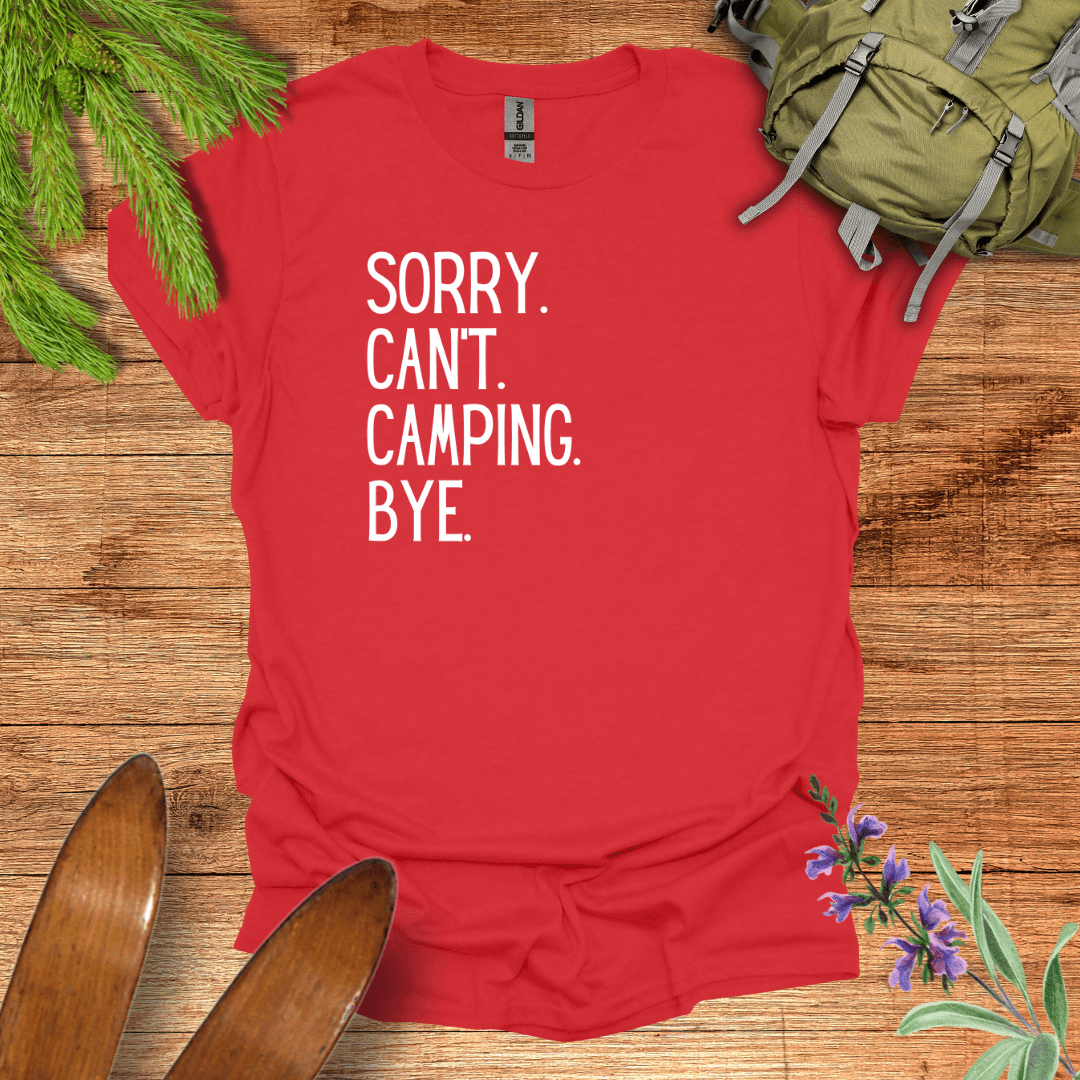 Sorry Camping T-Shirt Red / S