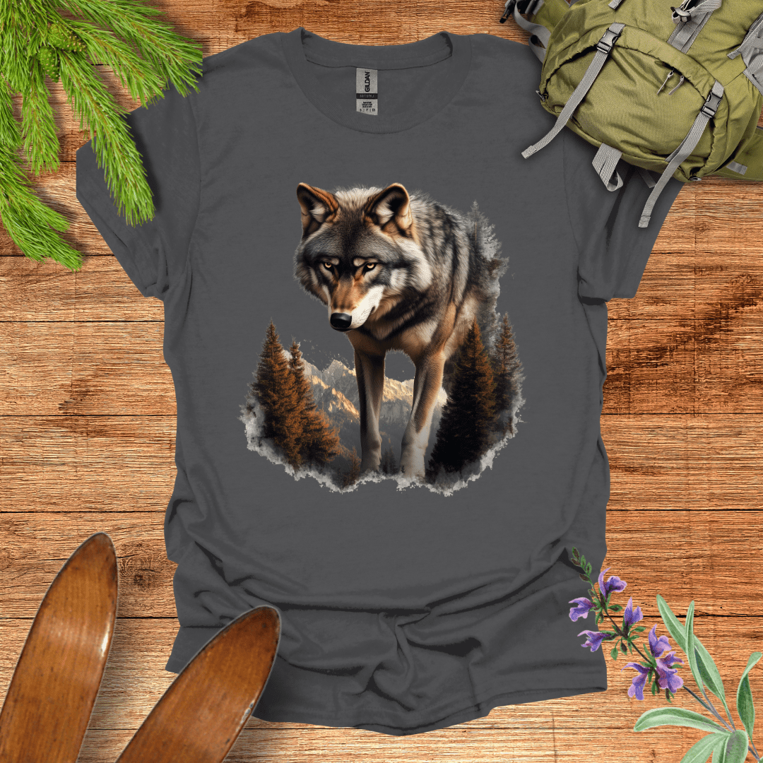 Surreal Wolf T-Shirt Charcoal / S