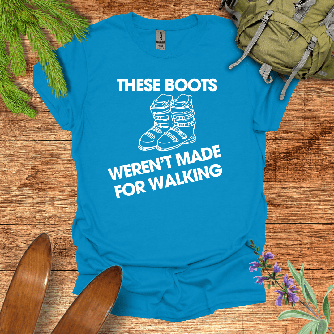 These Boots Skiing T-Shirt Sapphire / S
