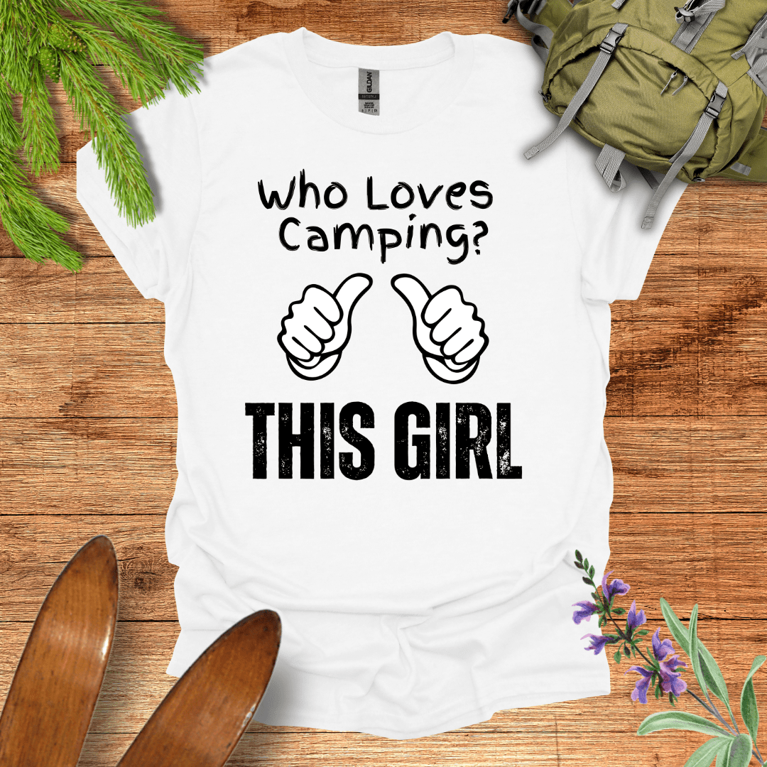 This Girl Loves Camping T-Shirt White / S