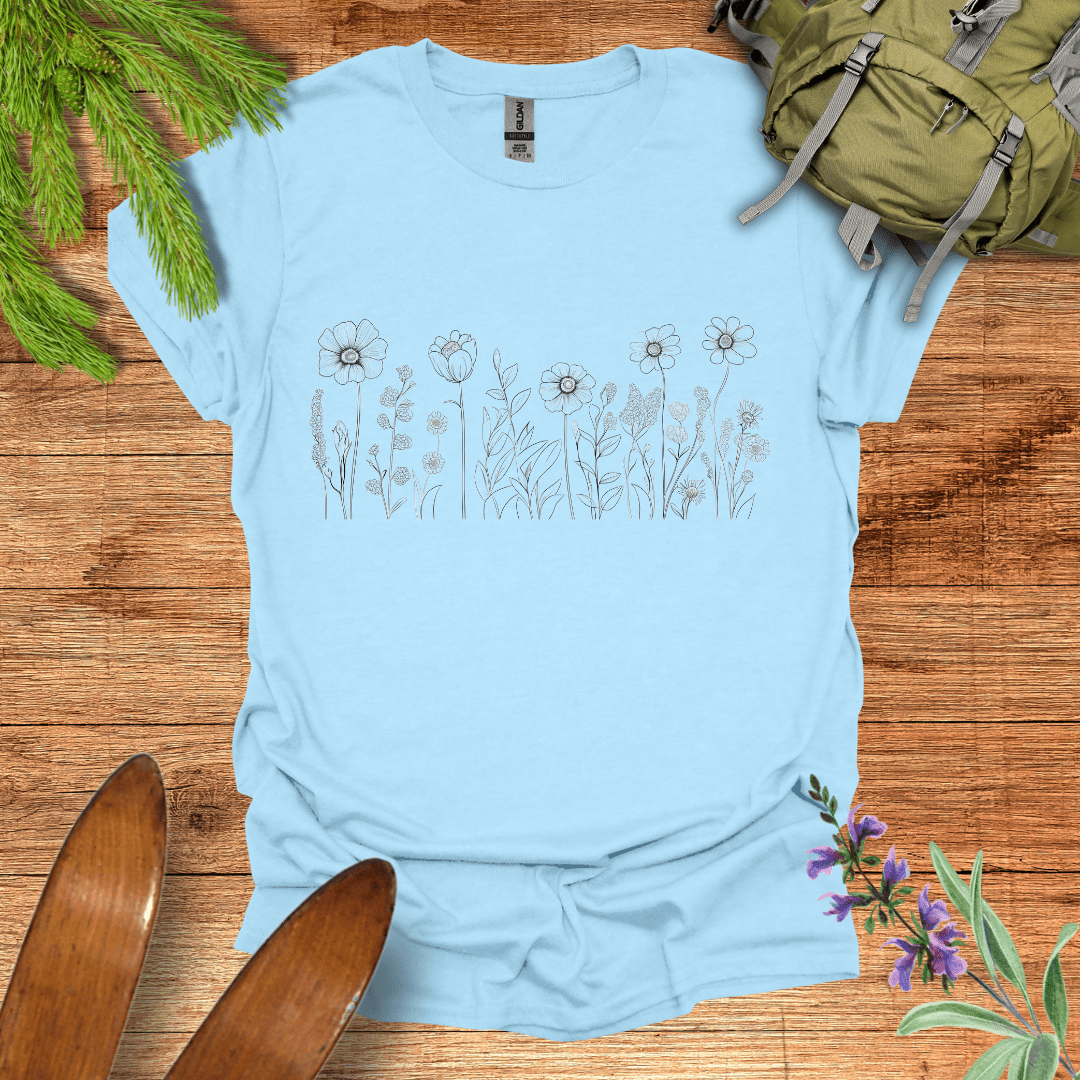 Wildflowers T-Shirt Light Blue / S