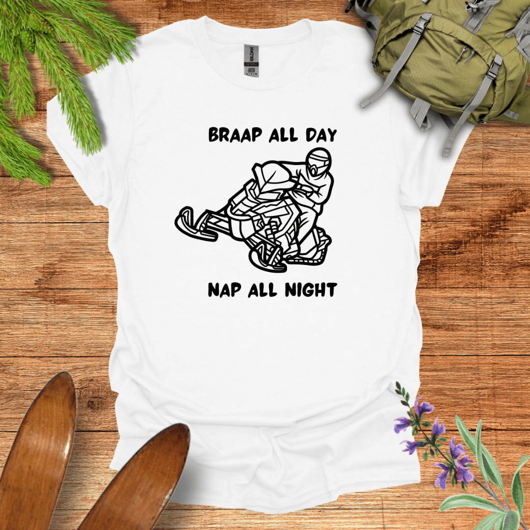 Braap All Day T-Shirt White / S