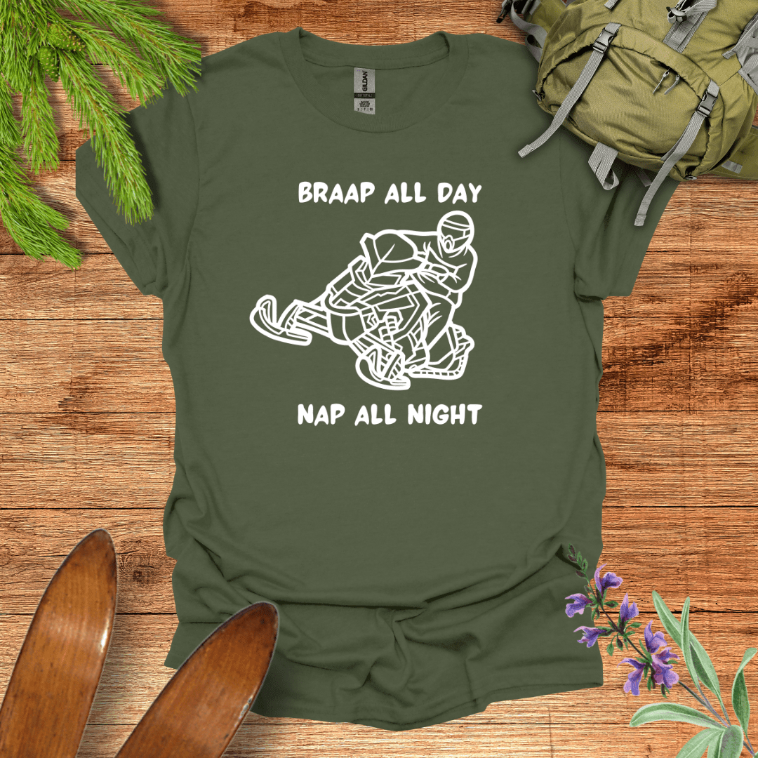 Braap All Day T-Shirt Military Green / S