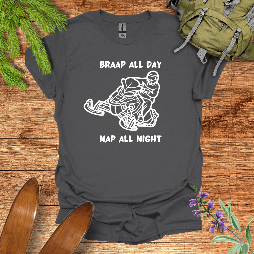 Braap All Day T-Shirt Charcoal / S