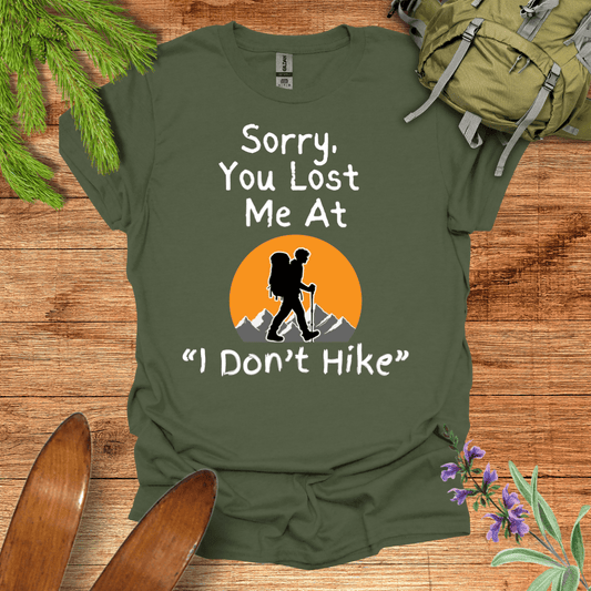 Can't Relate Hiking T-Shirt Military Green / S