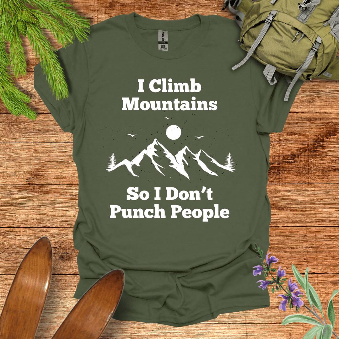 Climb Mountains T-Shirt Military Green / S