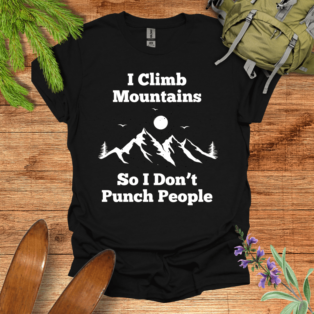 Climb Mountains T-Shirt Black / S