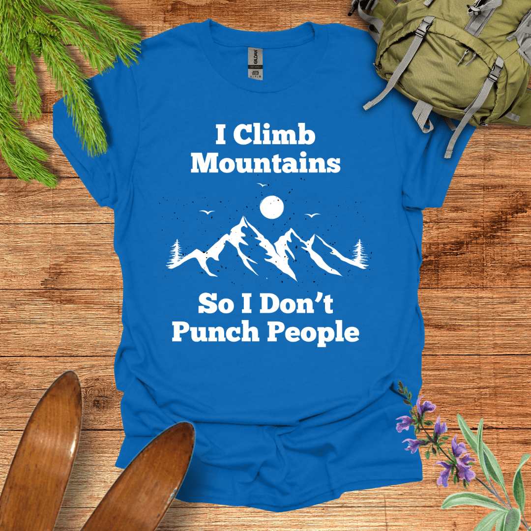 Climb Mountains T-Shirt Royal / S