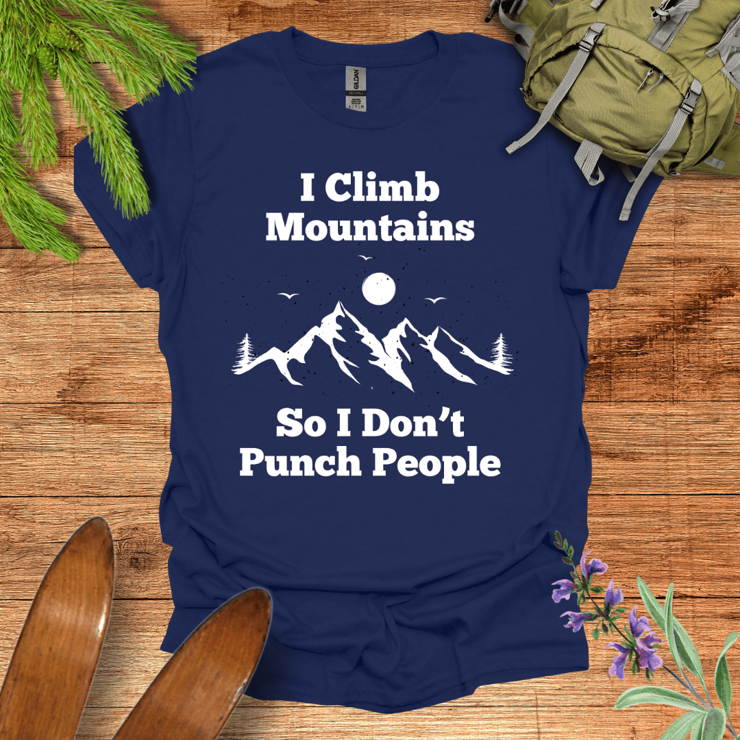 Climb Mountains T-Shirt Navy / S