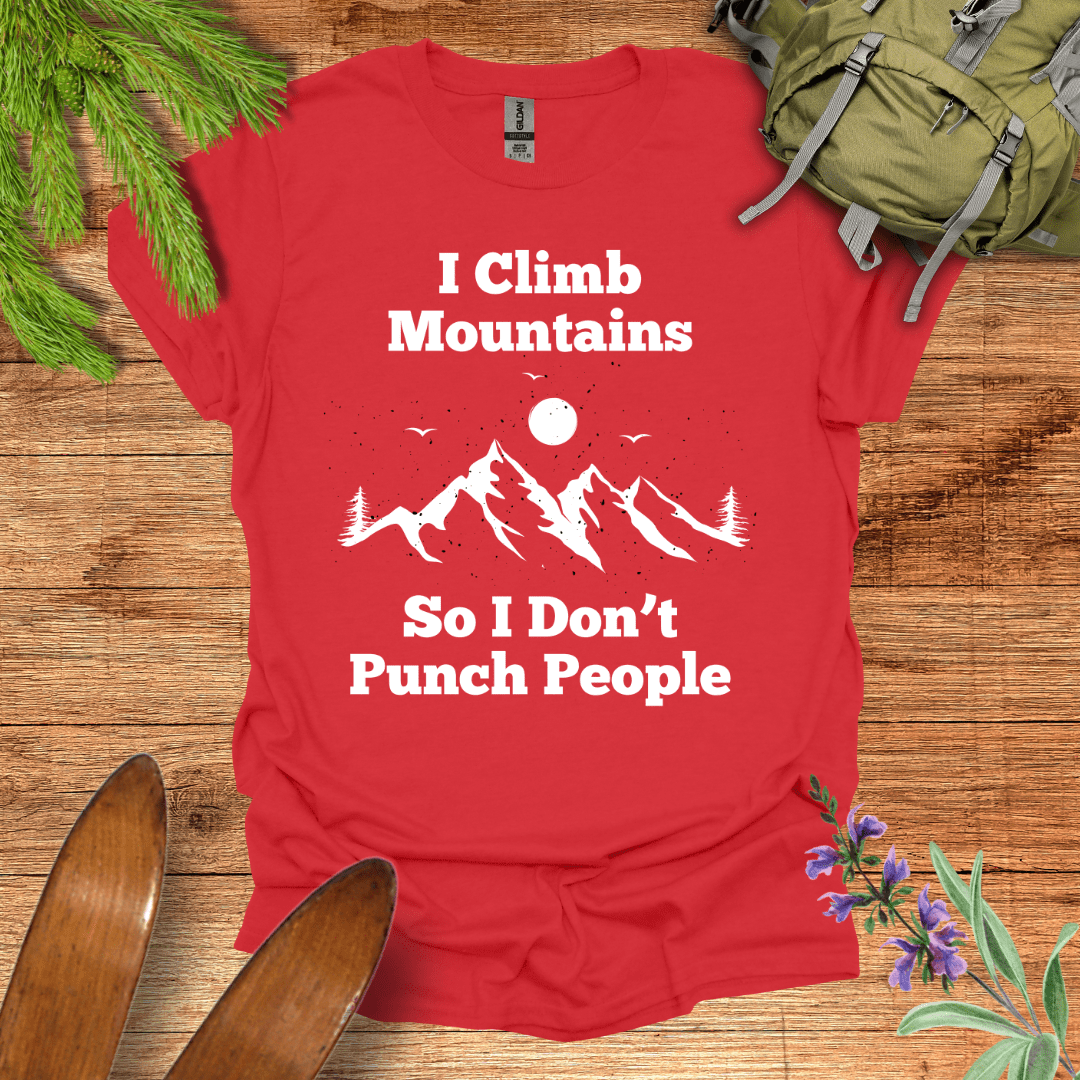 Climb Mountains T-Shirt Red / S