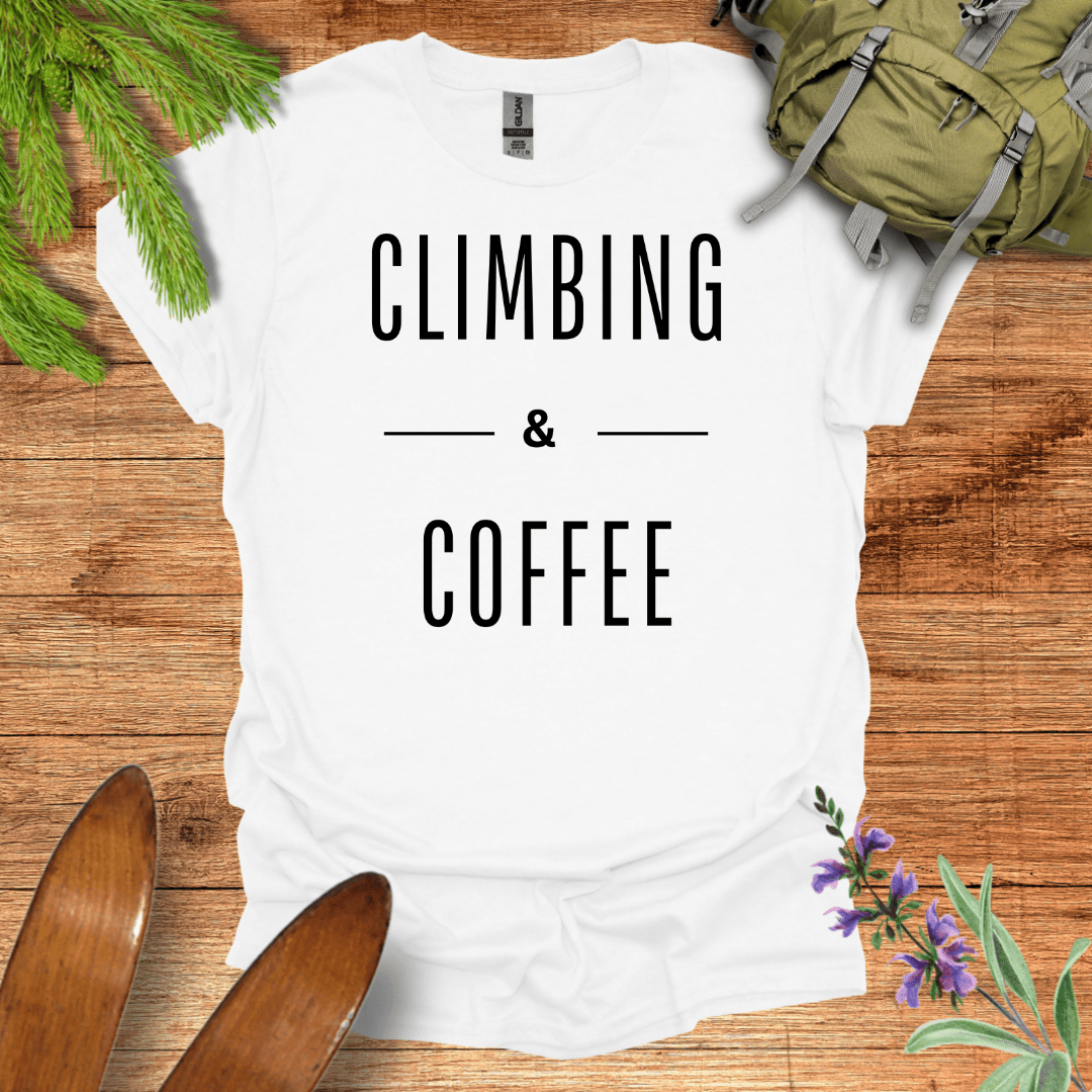 Climbing & Coffee T-Shirt White / S