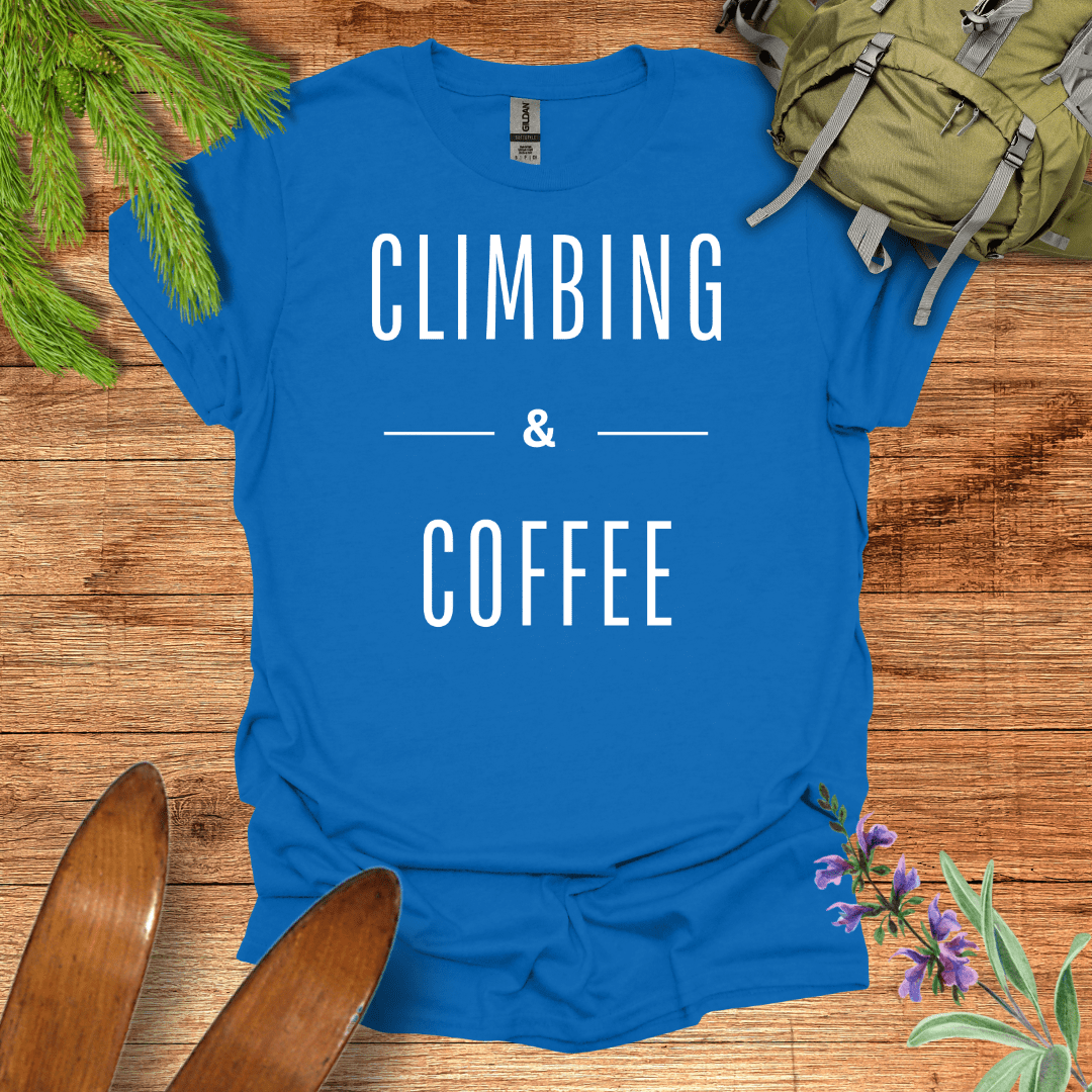Climbing & Coffee T-Shirt Royal / S