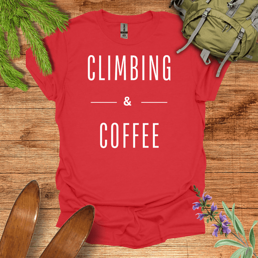 Climbing & Coffee T-Shirt Red / S