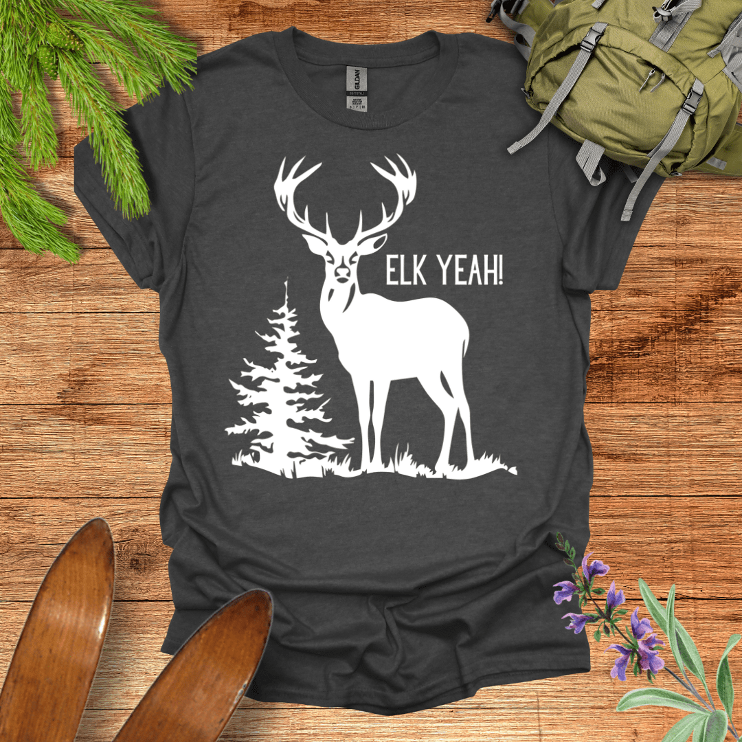 Elk Yeah! T-Shirt Dark Heather / S