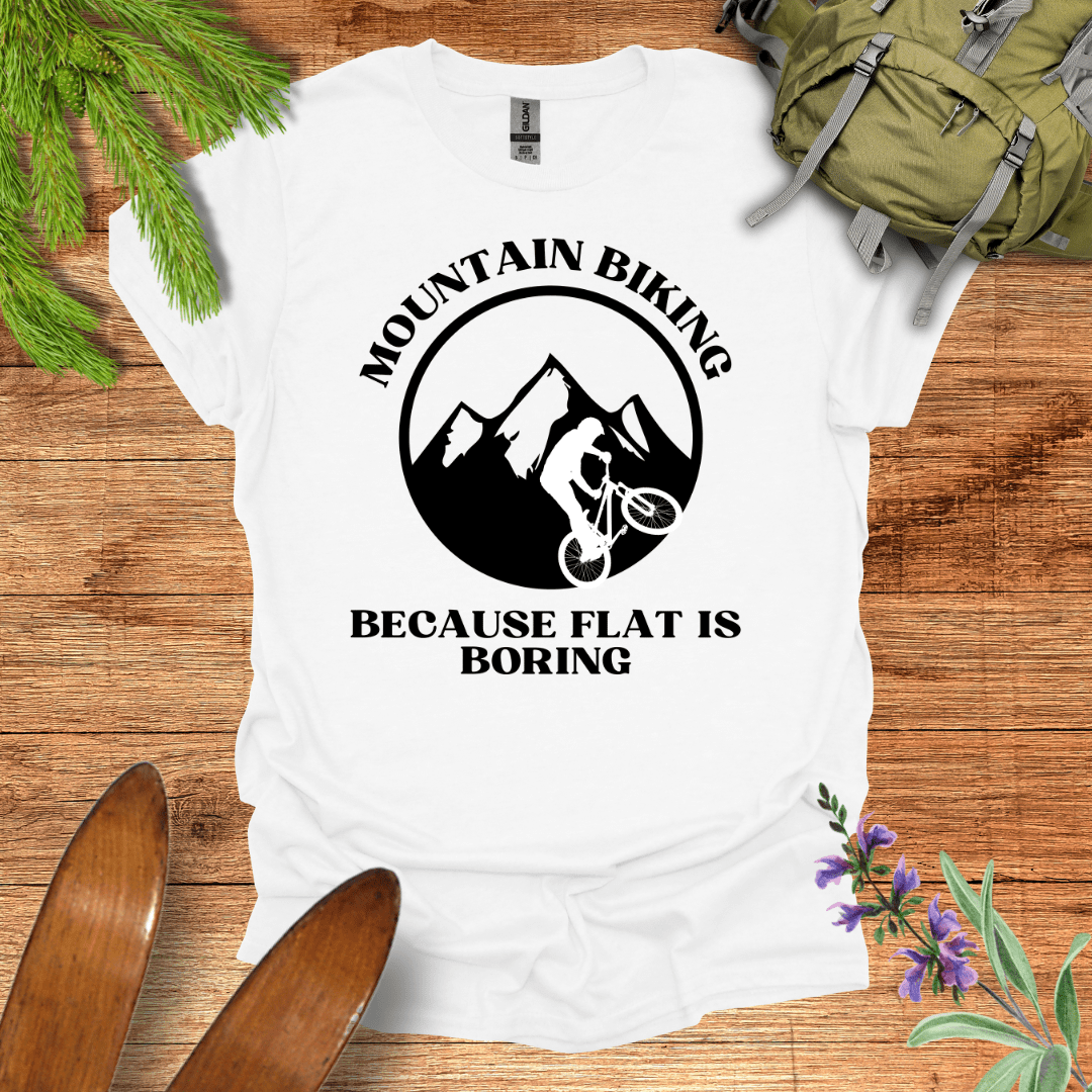 Flat is Boring Biking T-Shirt White / S