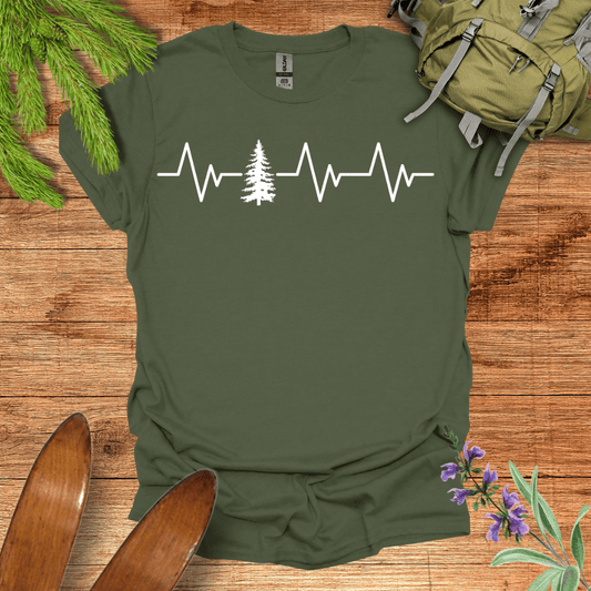 Forest Pulse T-Shirt Military Green / S