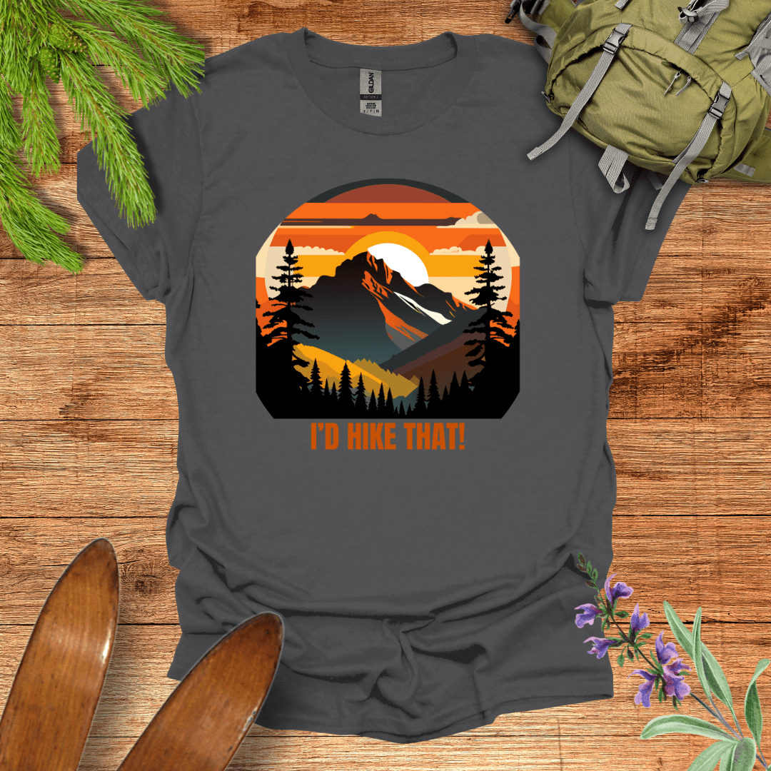 I'd Hike That T-Shirt Charcoal / S