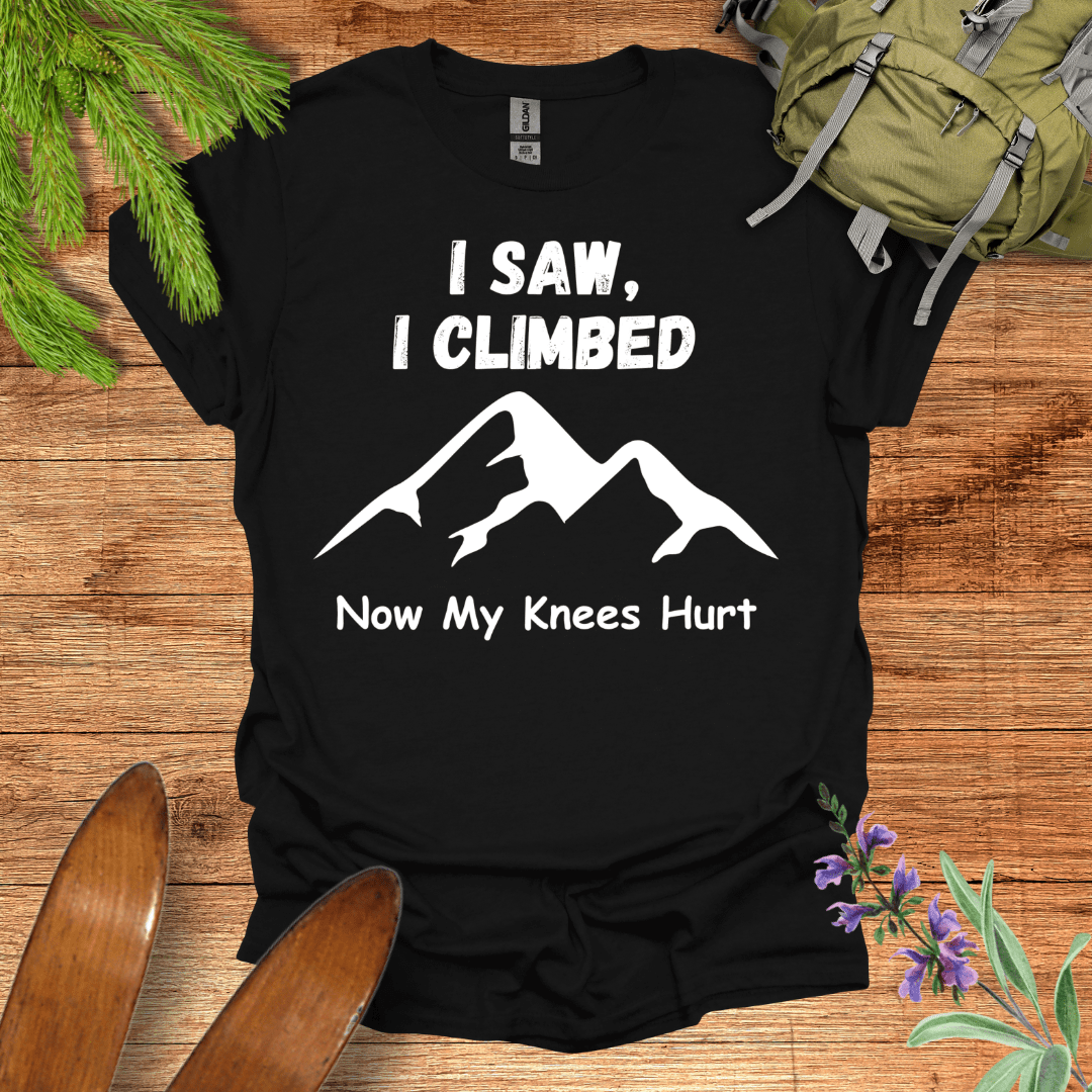 Knees Hurt Climbing T-Shirt Black / S