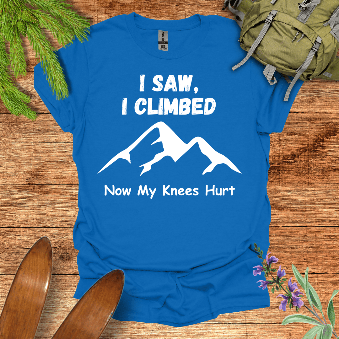 Knees Hurt Climbing T-Shirt Royal / S