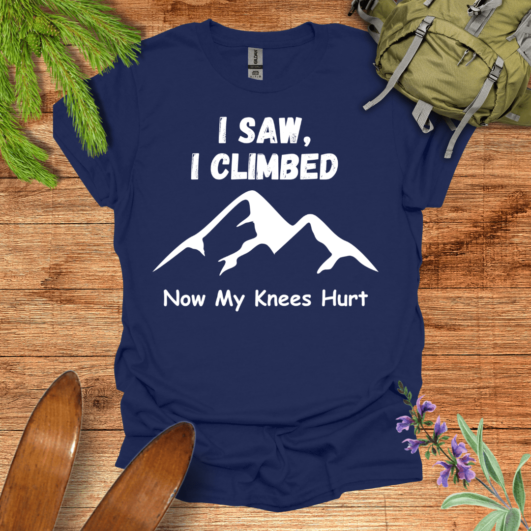 Knees Hurt Climbing T-Shirt Navy / S