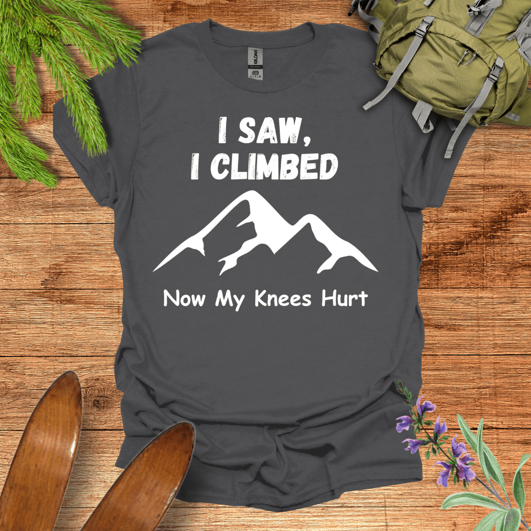 Knees Hurt Climbing T-Shirt Charcoal / S