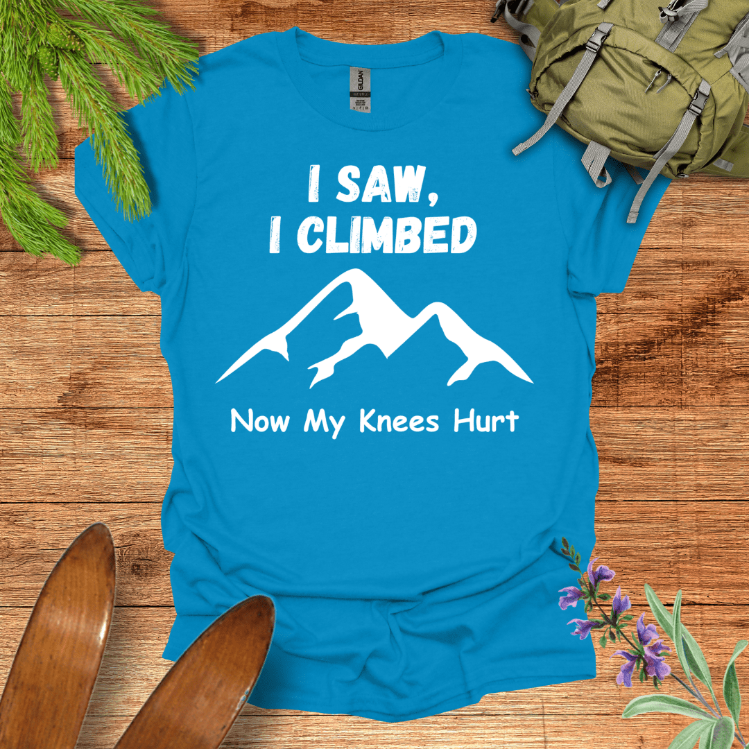 Knees Hurt Climbing T-Shirt Sapphire / S