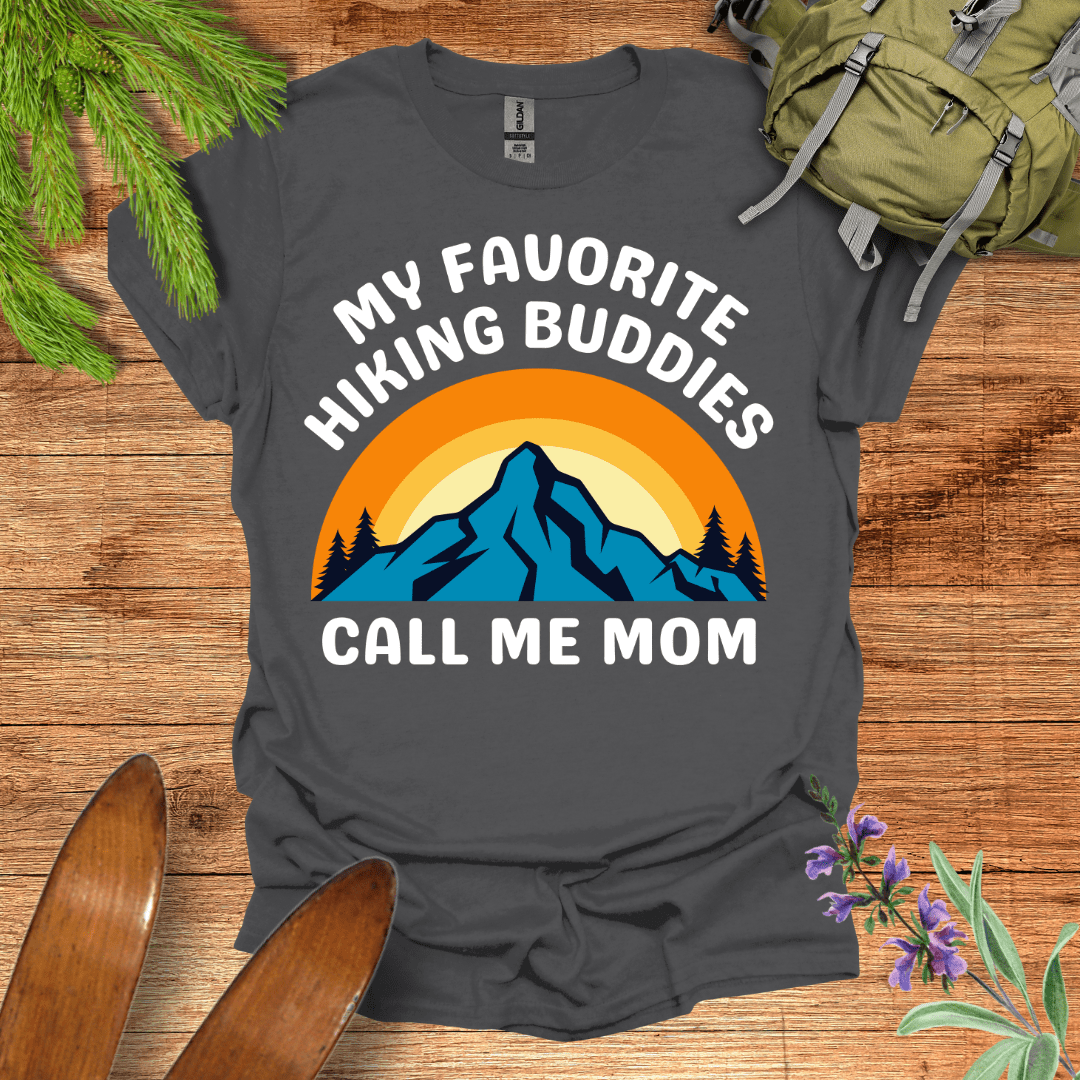Mom Hiking Buddy T-Shirt Charcoal / S