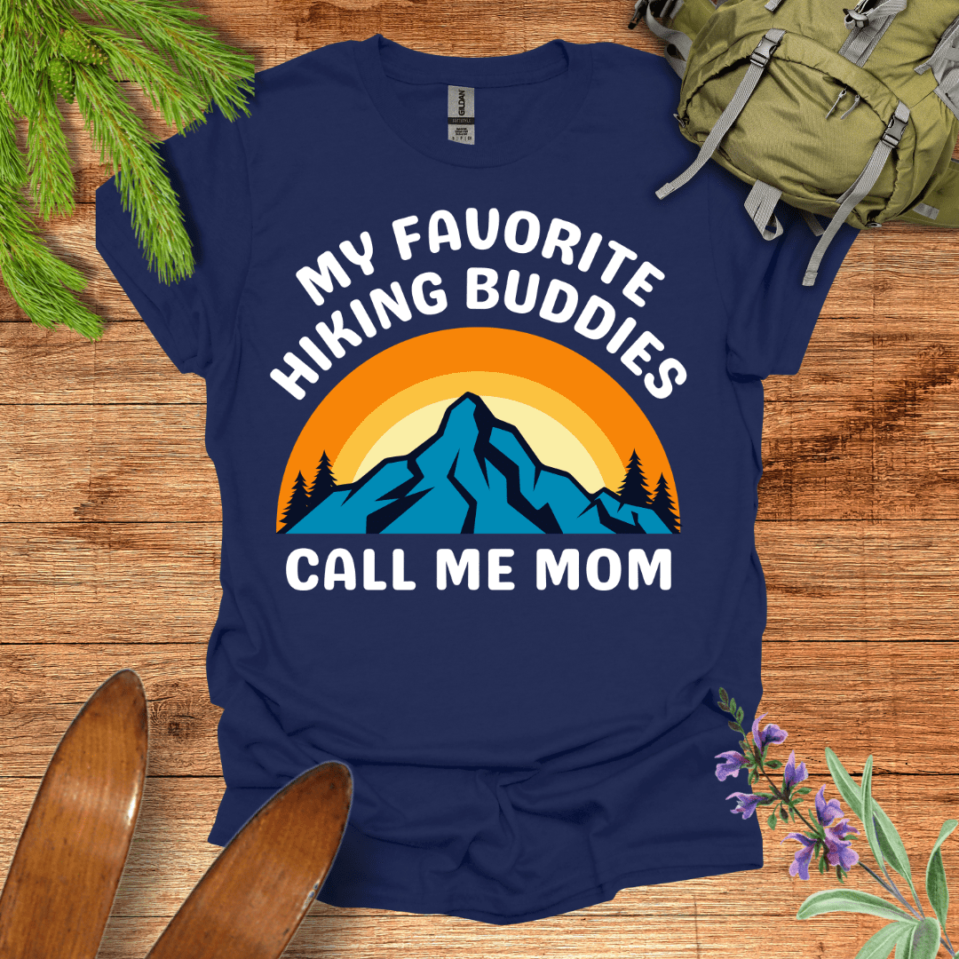 Mom Hiking Buddy T-Shirt Navy / S