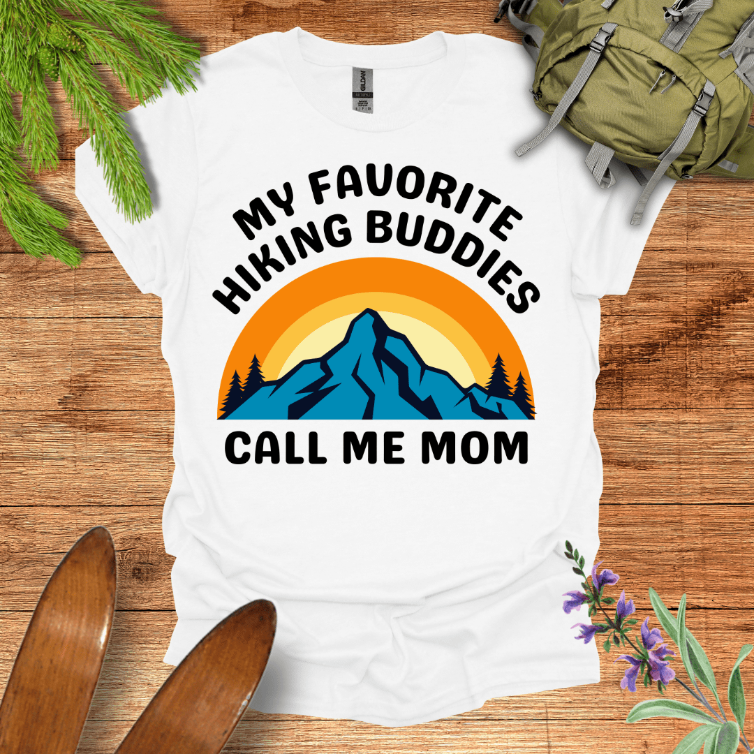 Mom Hiking Buddy T-Shirt White / S