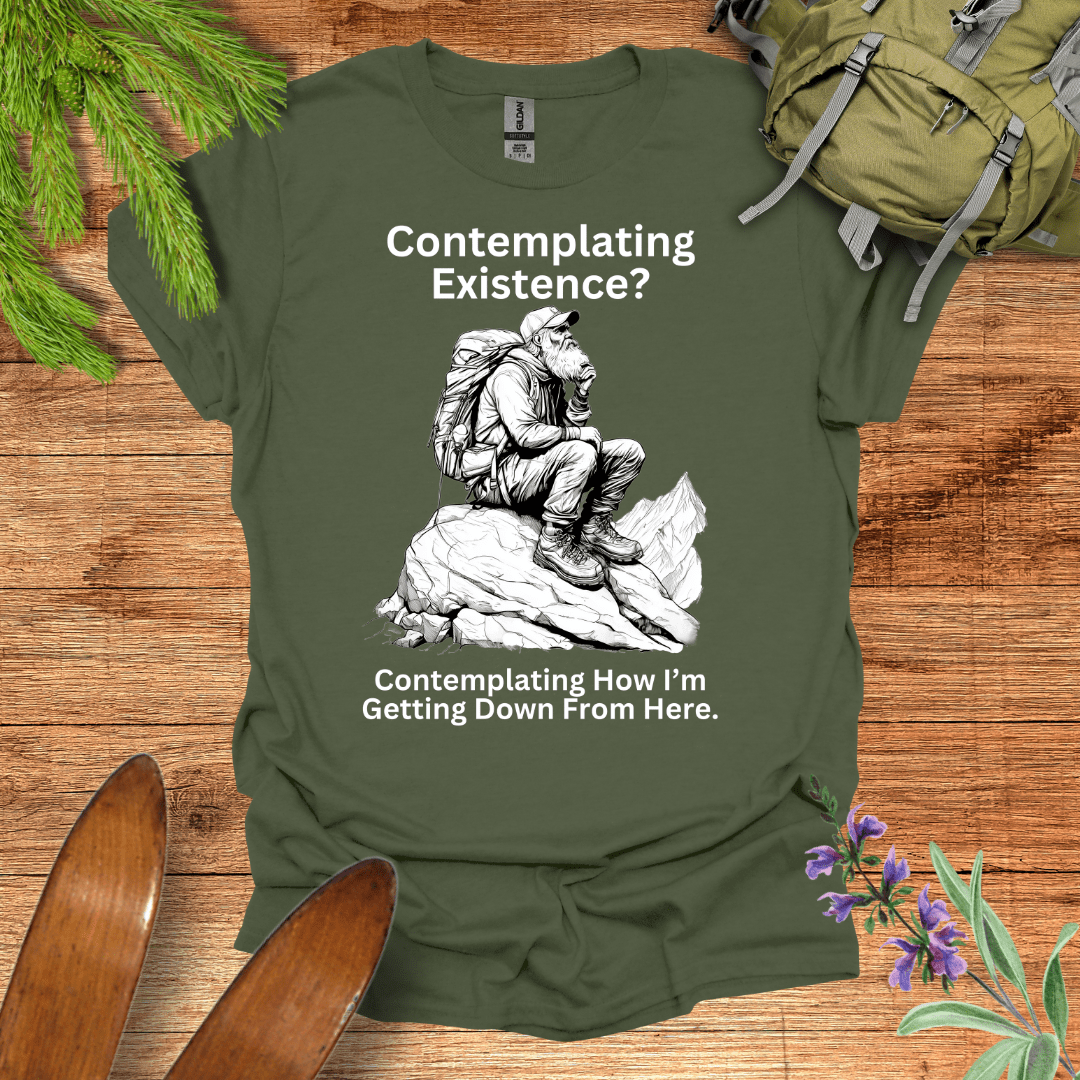 Peak Philosophy Hiking T-Shirt Military Green / S